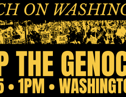 On April 5, thousands are gathering in Washington D.C. to stand up against the U.S.’s continued support for the genocide in Gaza and the Trump administration’s wave of domestic suppression.